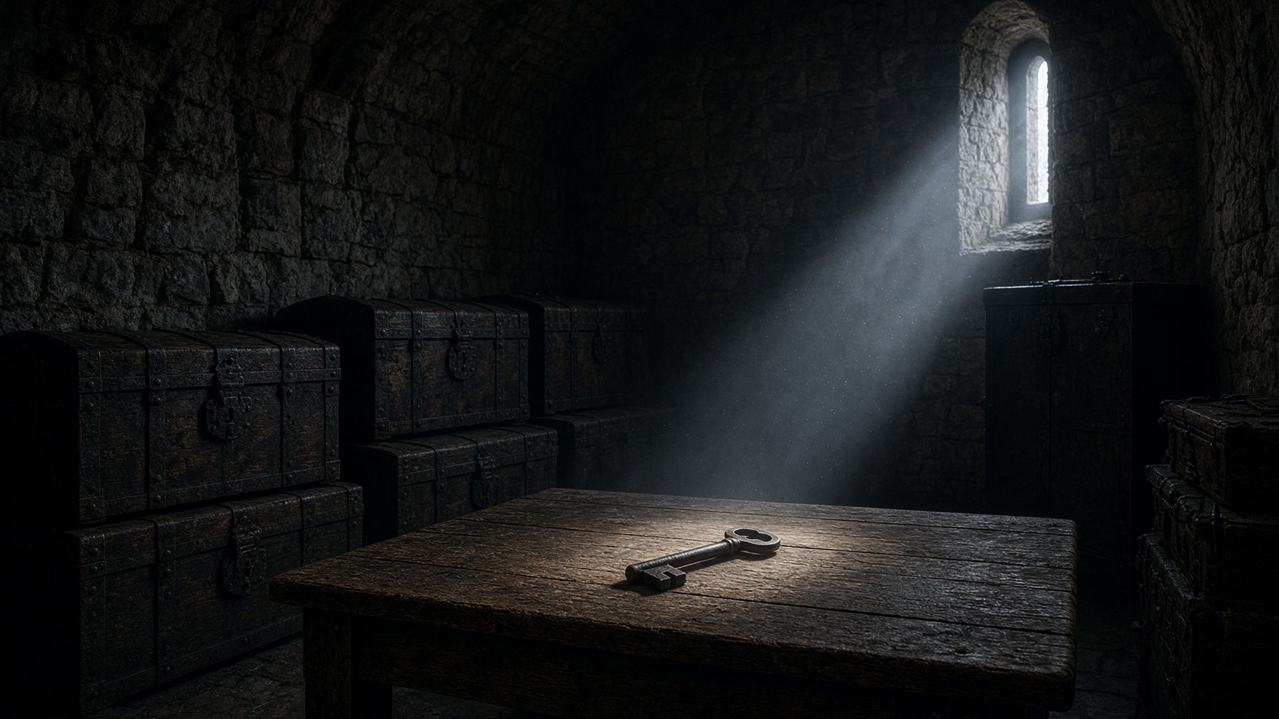 Stone vault interior — the face of the house
